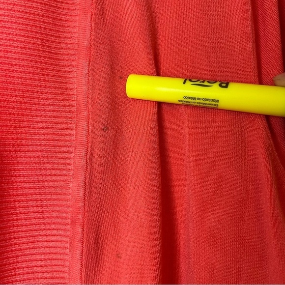 Laura Ashley Women's Open Front Cardigan Red 3X Longline FLAW - Picture 9 of 11